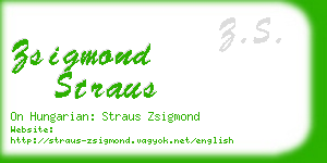 zsigmond straus business card